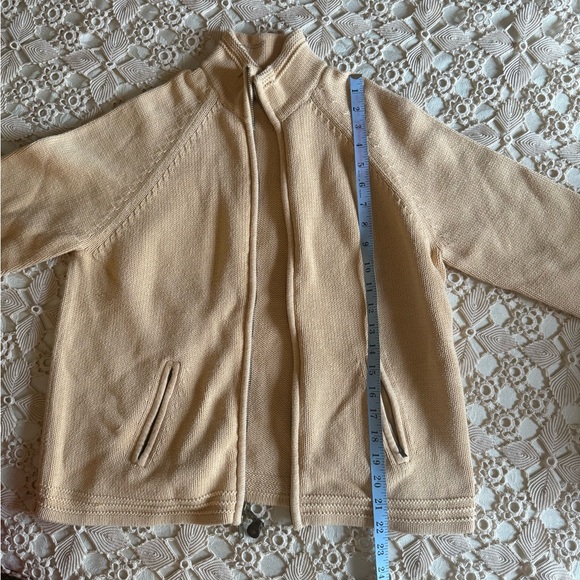 Cream Knit Zip-Up Jacket/Sweater - Picture 3 of 5